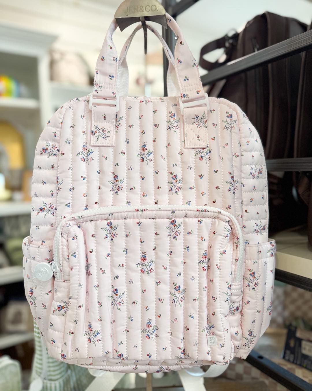 Quilted Backpack in Fleurie