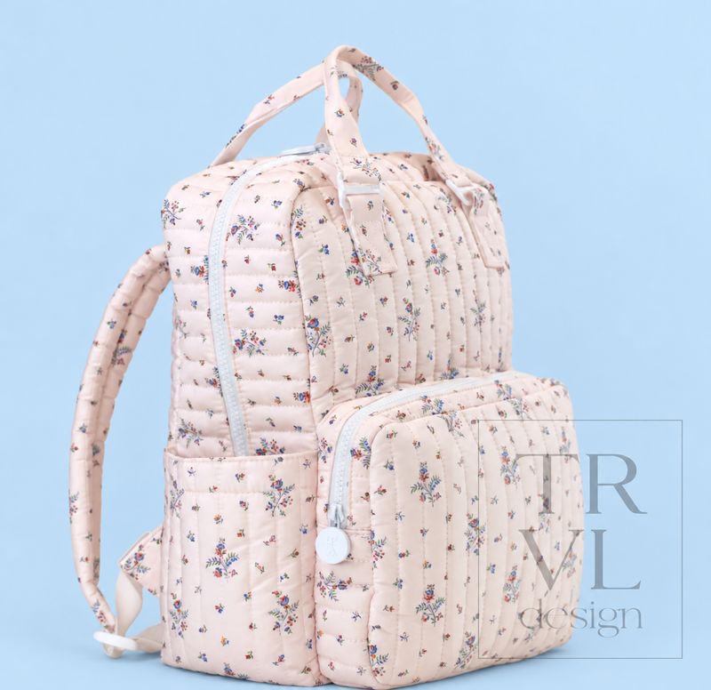 Quilted Backpack in Fleurie