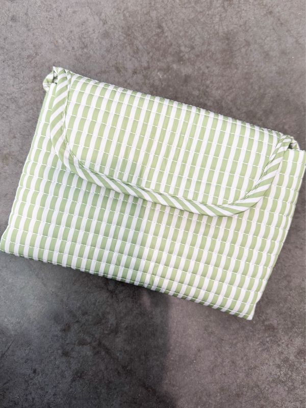 Quilted Changing Mat in Pimlico Stripe Sage