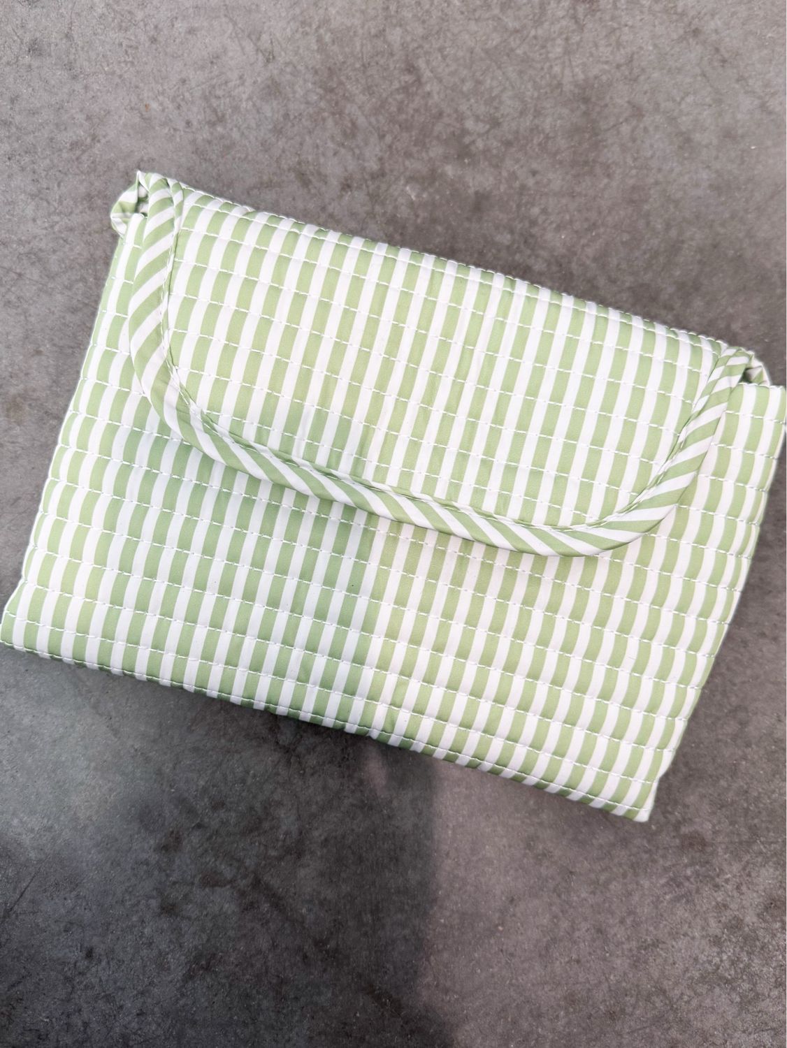 Quilted Changing Mat in Pimlico Stripe Sage