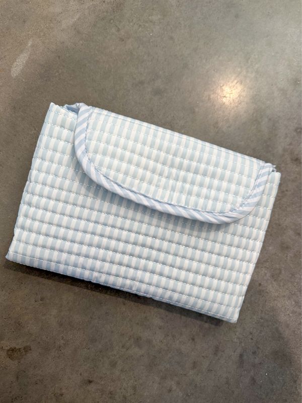 Quilted Changing Mat in Pimlico Stripe Blue