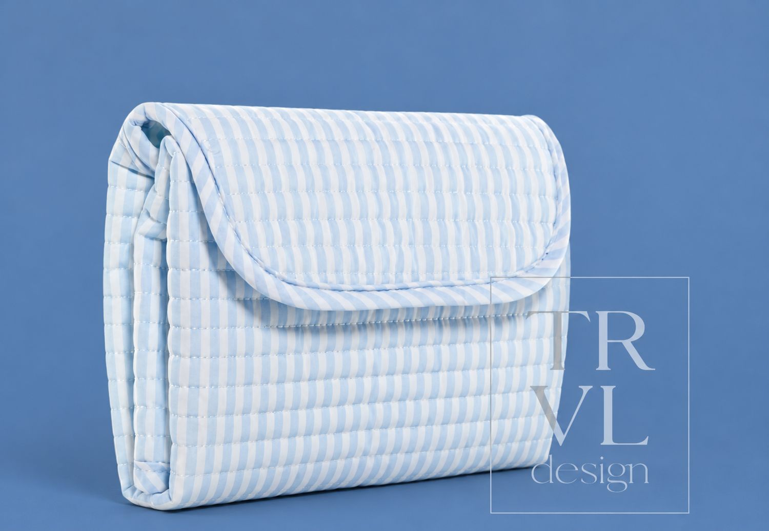 Quilted Changing Mat in Pimlico Stripe Blue