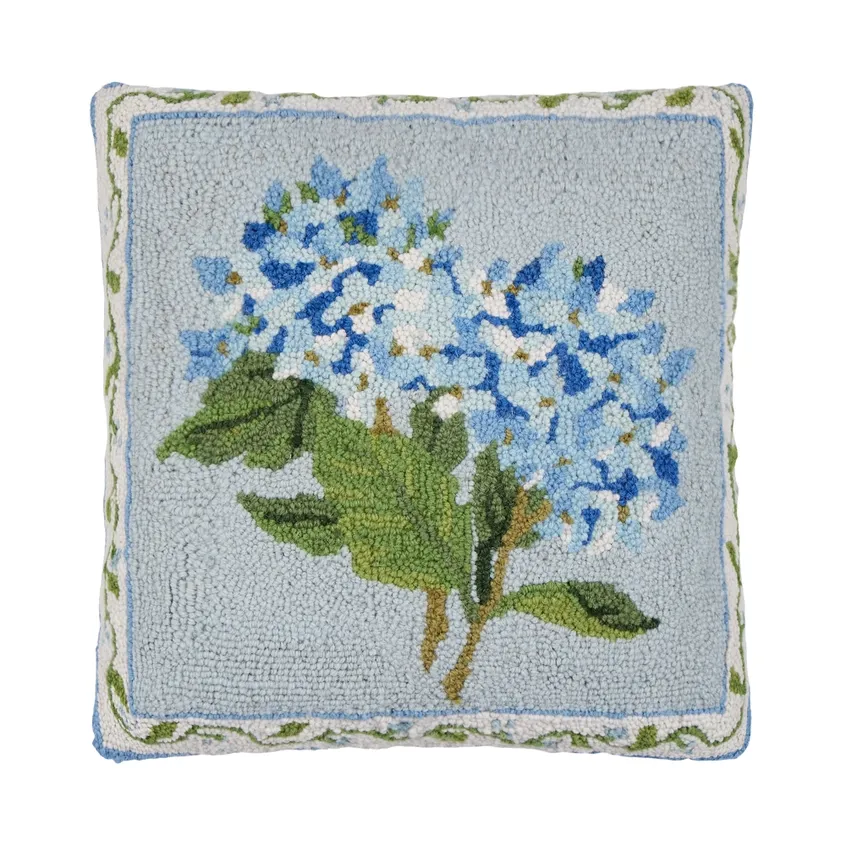 VG Blue Hydrangea Hook Pillow