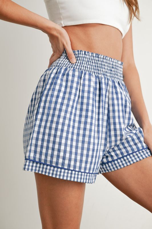 CH Country Charm Gingham Short-Blue/Ivory