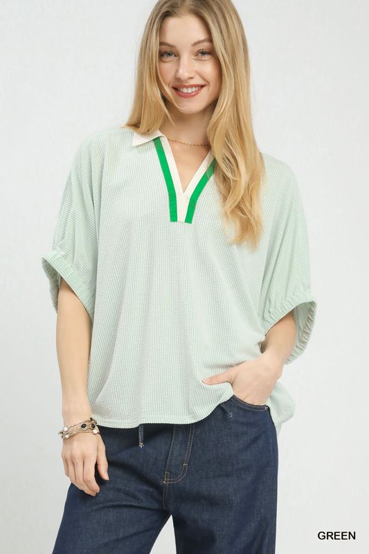 CH Laid Back Luxe Top-Green