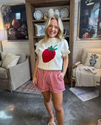 CH Country Charm Gingham Short-Red/Ivory