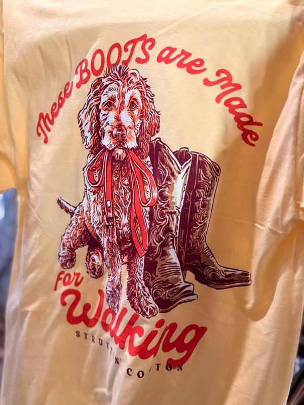 Doodle Boots Tee-Sunshine