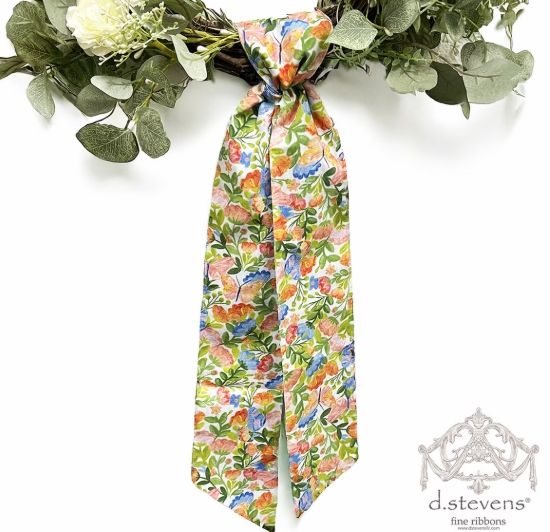 VG 56" Spring Floral-Green Pink, Orange Blue Sash
