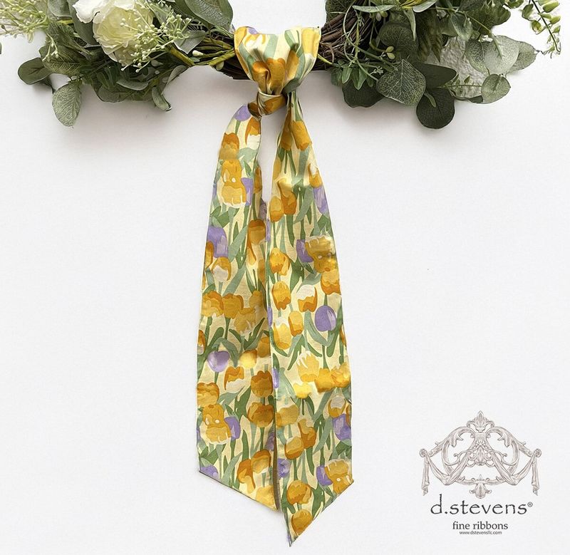 VG 56" Watercolor Tulip Sash-Yellow