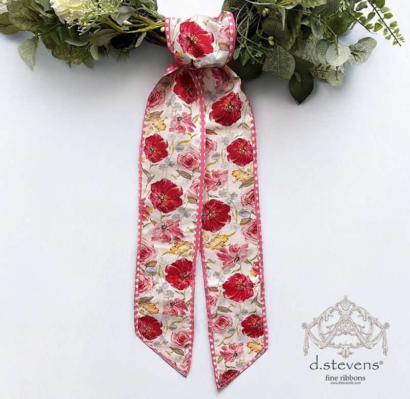 VG 56" Roses/Poppy Polka Dot Sash