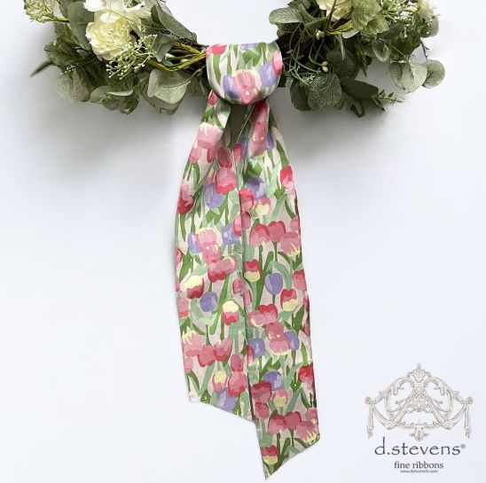 VG 56" Watercolor Tulip Sash-Green