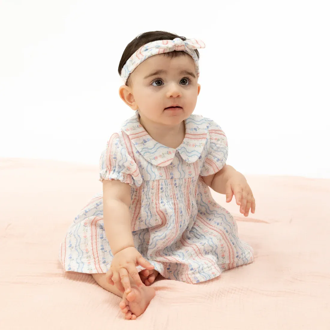 CH Tulip Stripe Smocked Dress Set