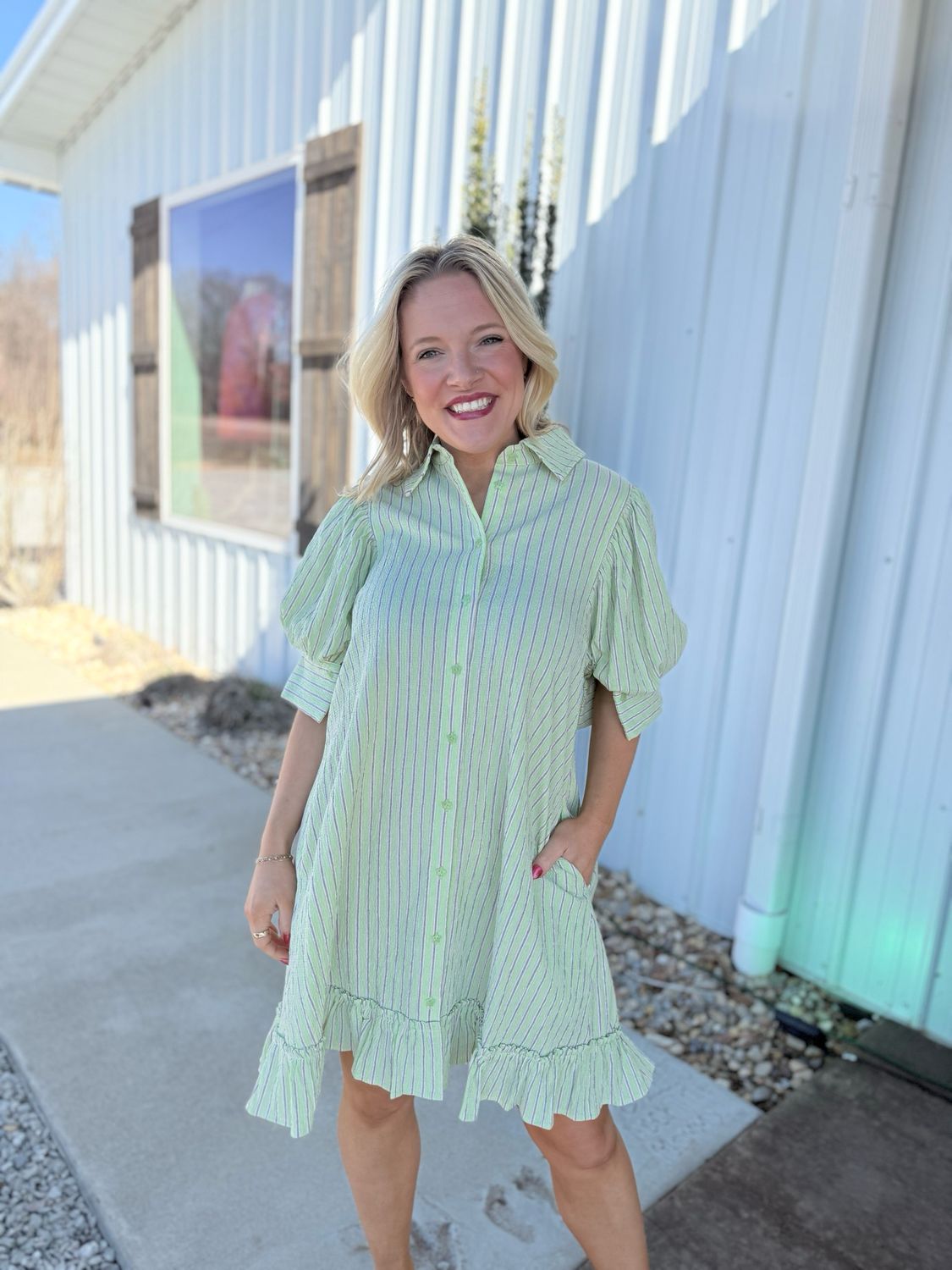 Main Street Mint Dress