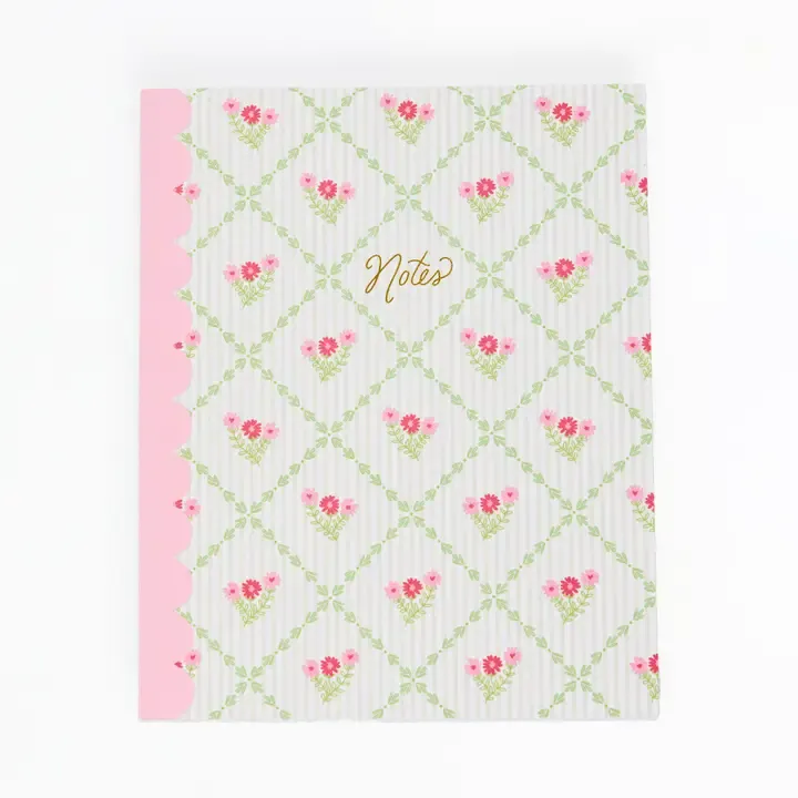 Cottage Trellis Scallop Notebook
