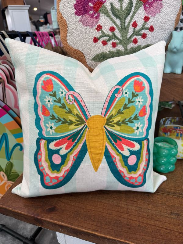 Spring Butterlfy Pillow