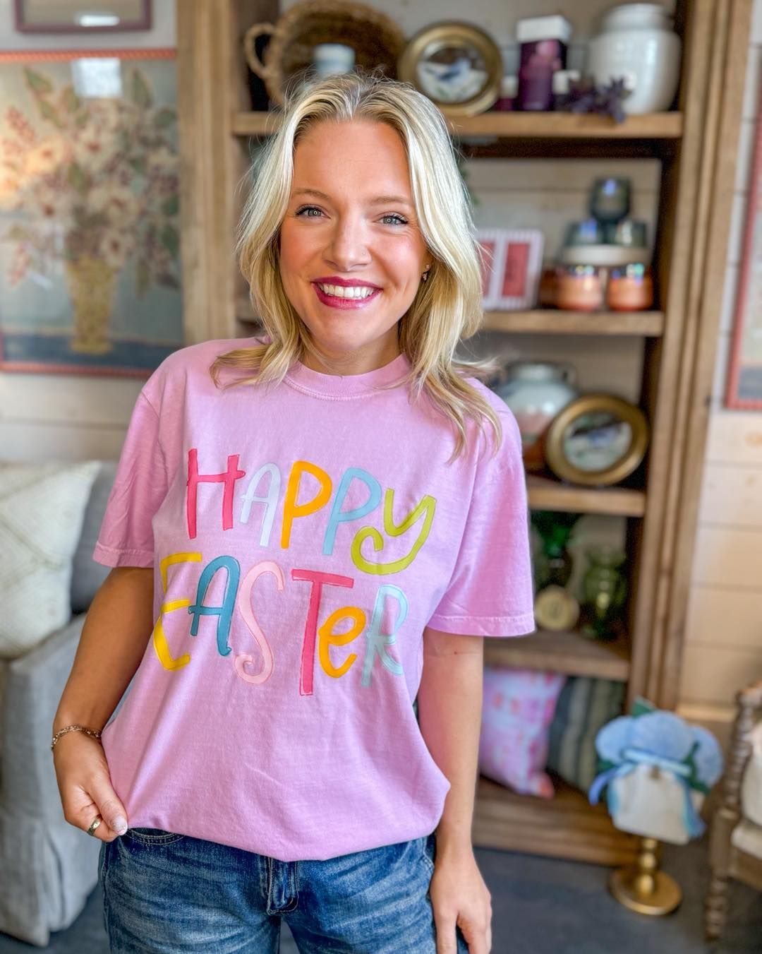Happy Easter Rose Tee