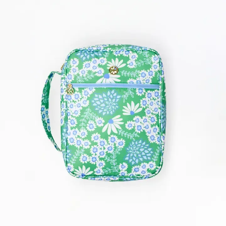 Bible Cover-Daisy Chain Green