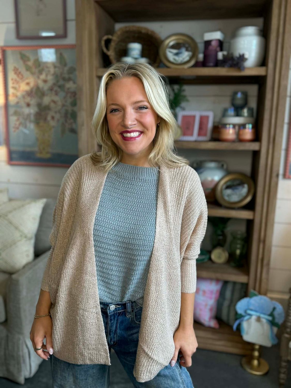 Reagan Natural Cardigan