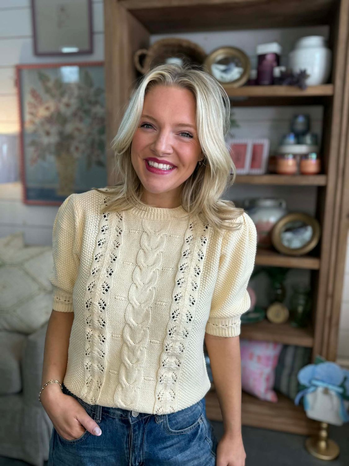 Lydia Chunky Vanilla Sweater