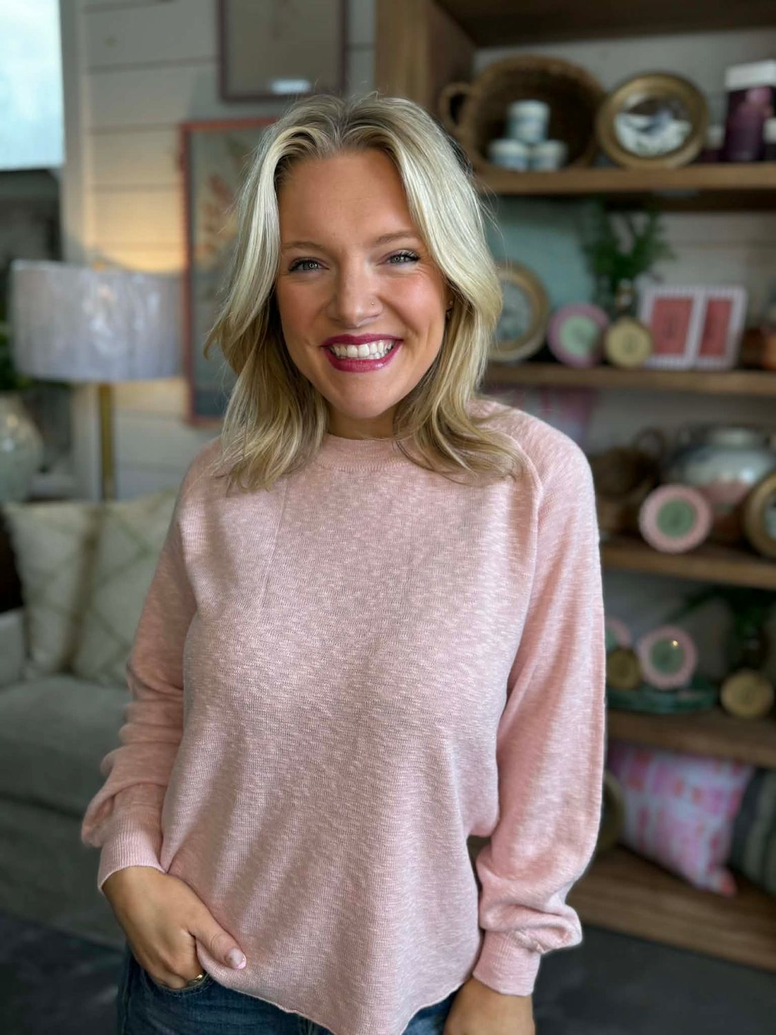 Bailey Peony Pink Sweater