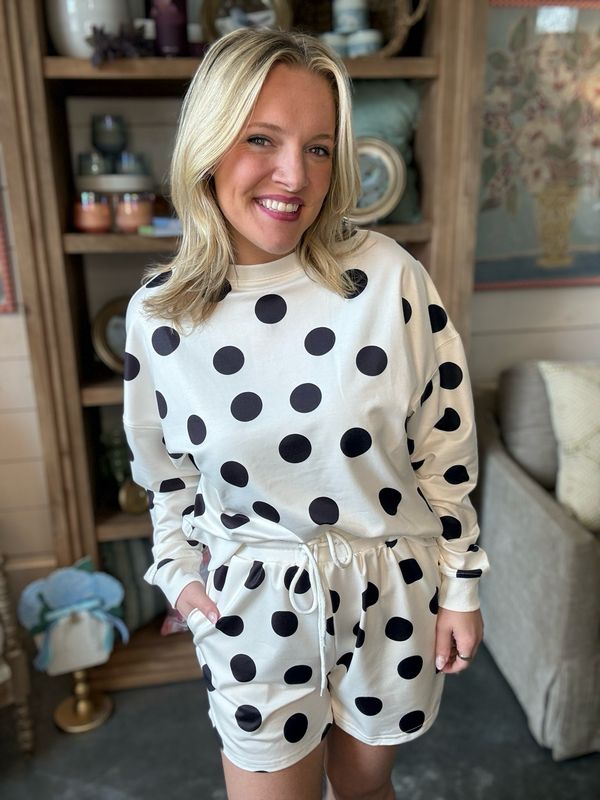 RD Black &amp; White Polka Dot Set