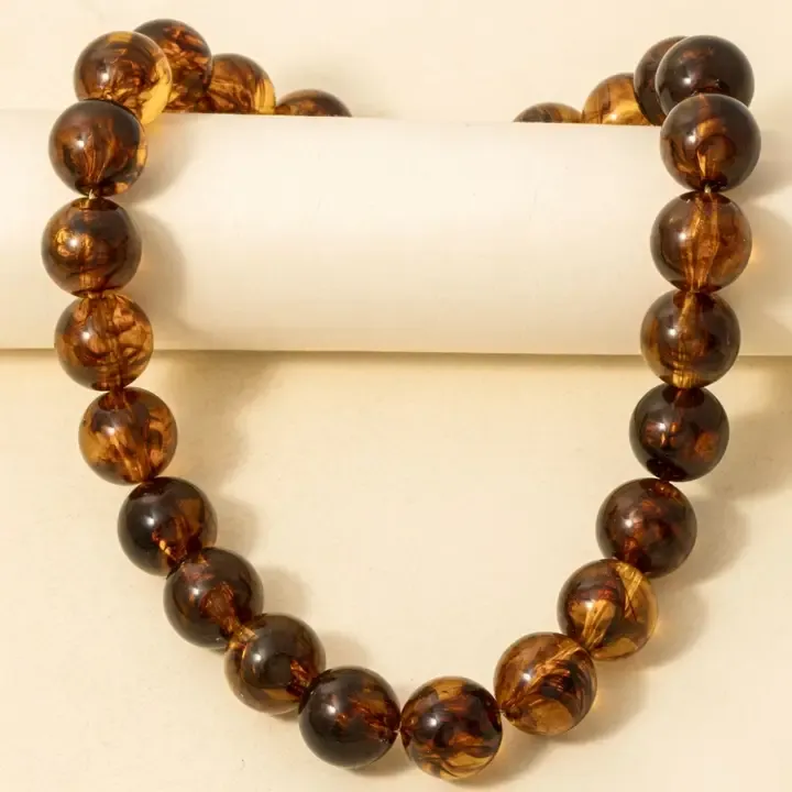 VG Tortoise Shell Beaded Necklace