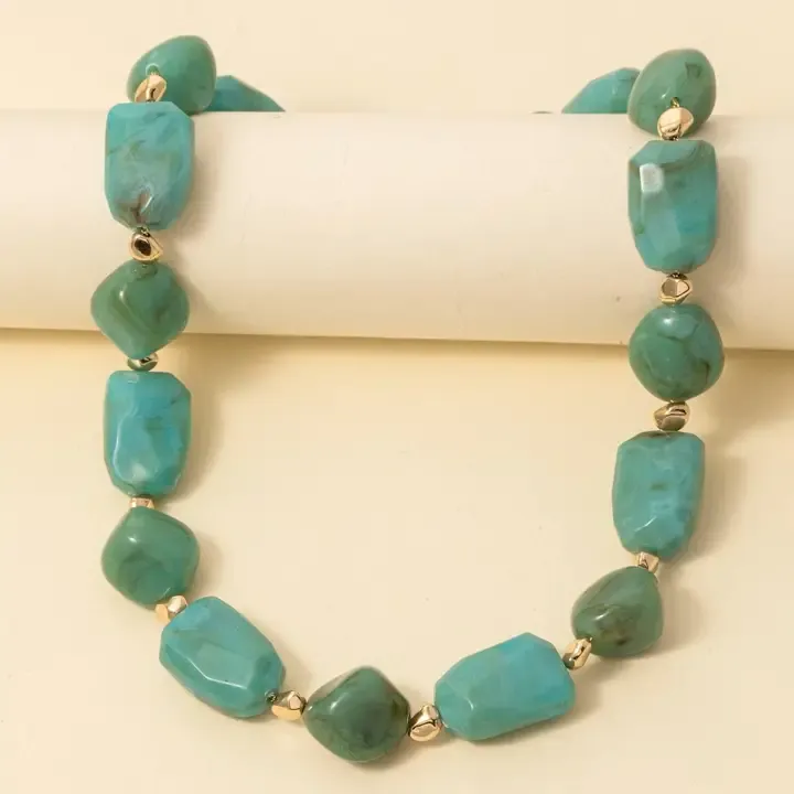 VG Turquoise Acrylic Necklace
