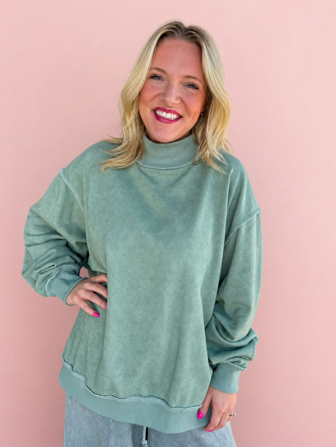 RD Vintage Wash Sage Crew