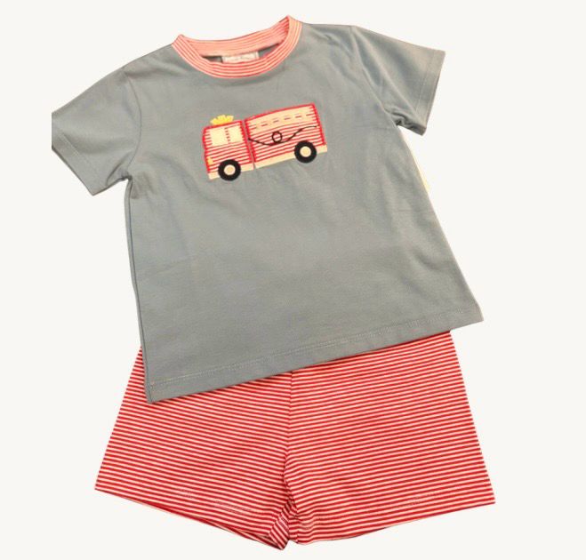 CH Firetruck Boys Short Set