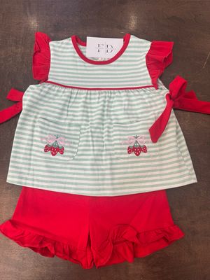 CH Strawberry Tie Short Set