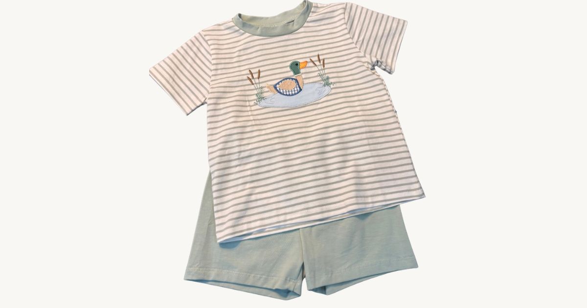 CH Duck Applique Boys Short Set