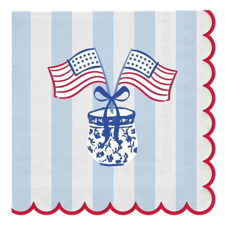 American Stripes Cocktail Napkins