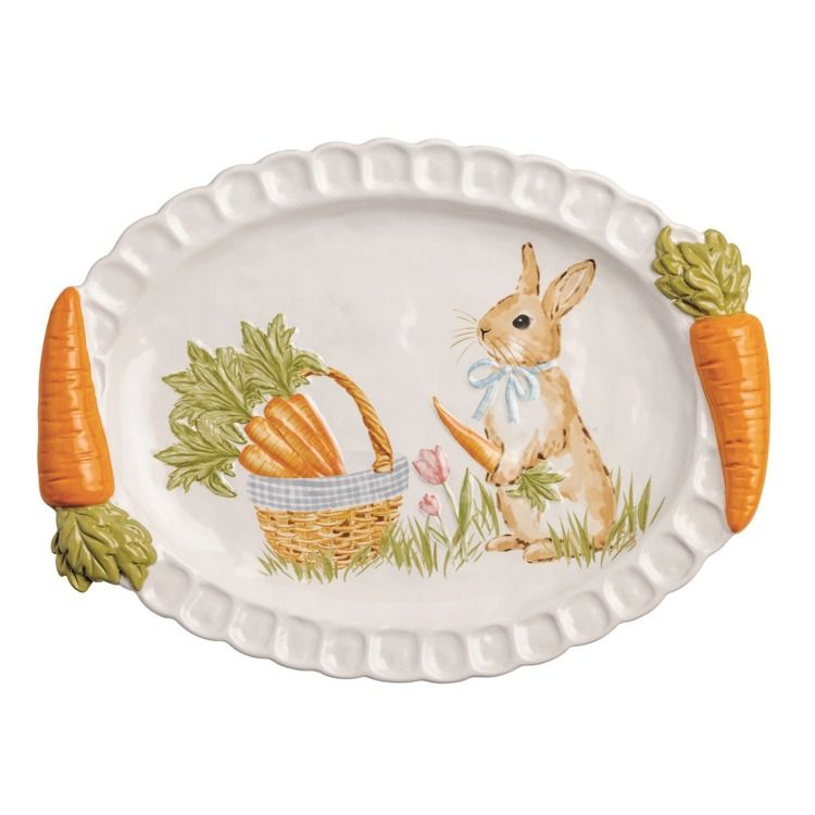 Easter Carrot Handle Platter