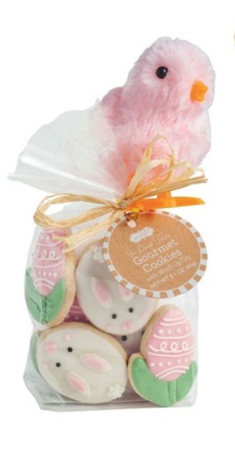 Pink Chick Easter Gourmet Cookies &amp; Toy Set