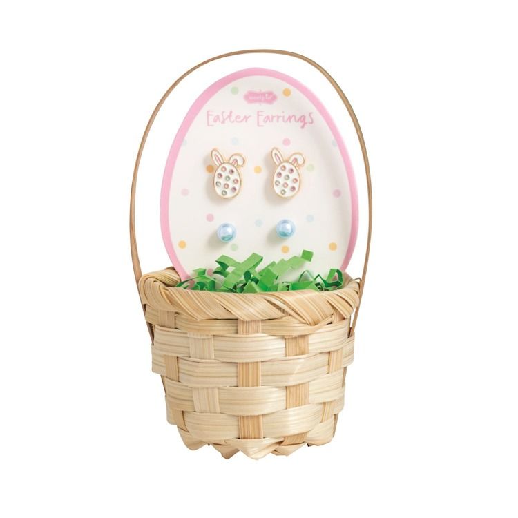 Egg Easter Stud Earring Basket Set