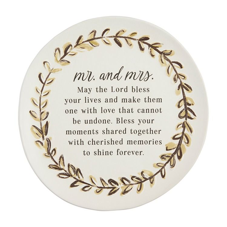 Mr. &amp; Mrs. Blessing Plate