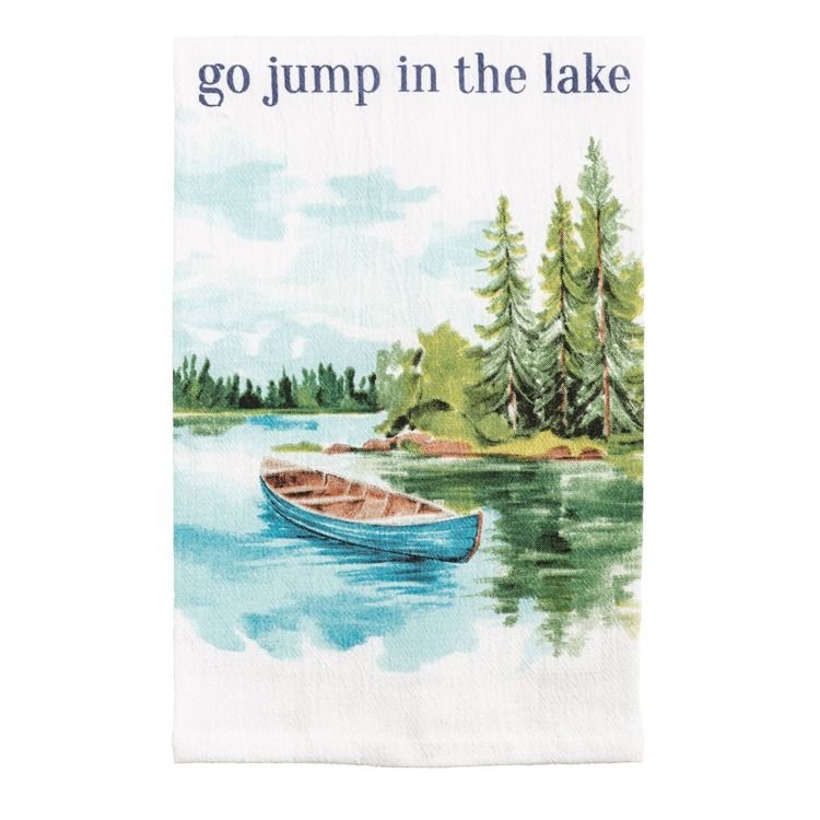 Jump In The Lake Retreat Printed Towel