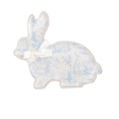 Laying Down Toile Acrylic Bunny Sitter