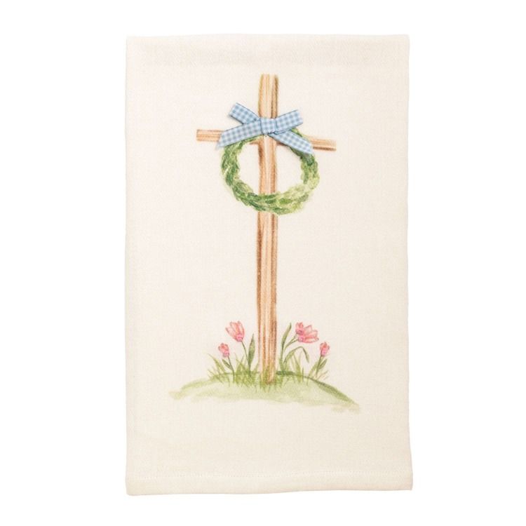 Church With Wreath Easter Towel