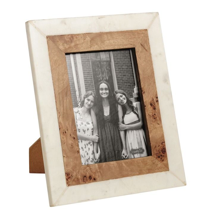 Large Burl &amp; Marble Frame