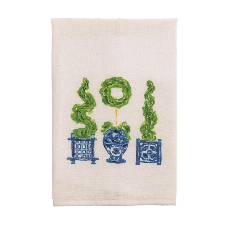 Three Topiaries Towel