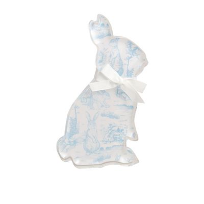 Sitting Up Toile Acrylic Bunny Sitter