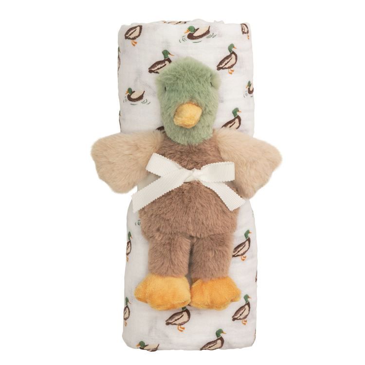 Mallard Swaddle &amp; Rattle Set