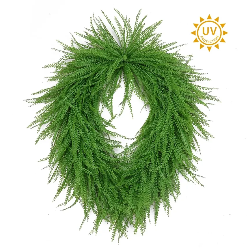 VG 26" Oval Bead Grass Wreath
