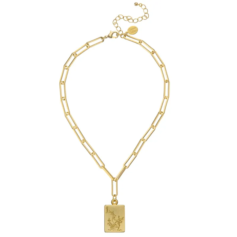 VG Large Paperclip Mahjong Pendant Necklace