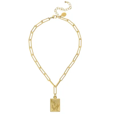 VG Large Paperclip Mahjong Pendant Necklace