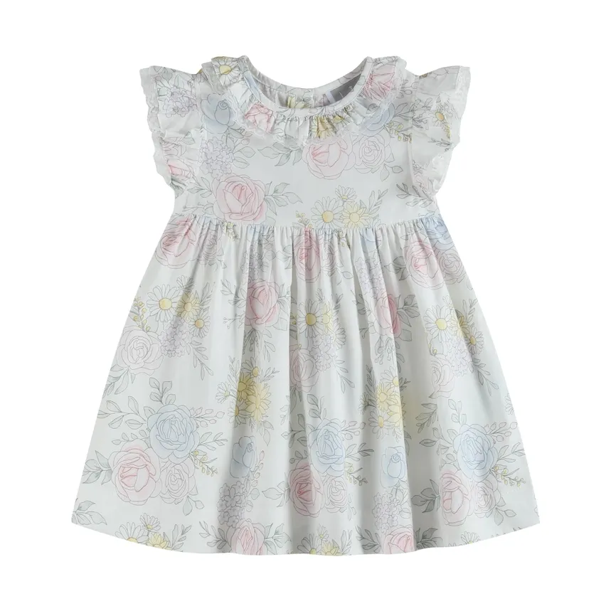 Bouquet Floral Ruffle Dress