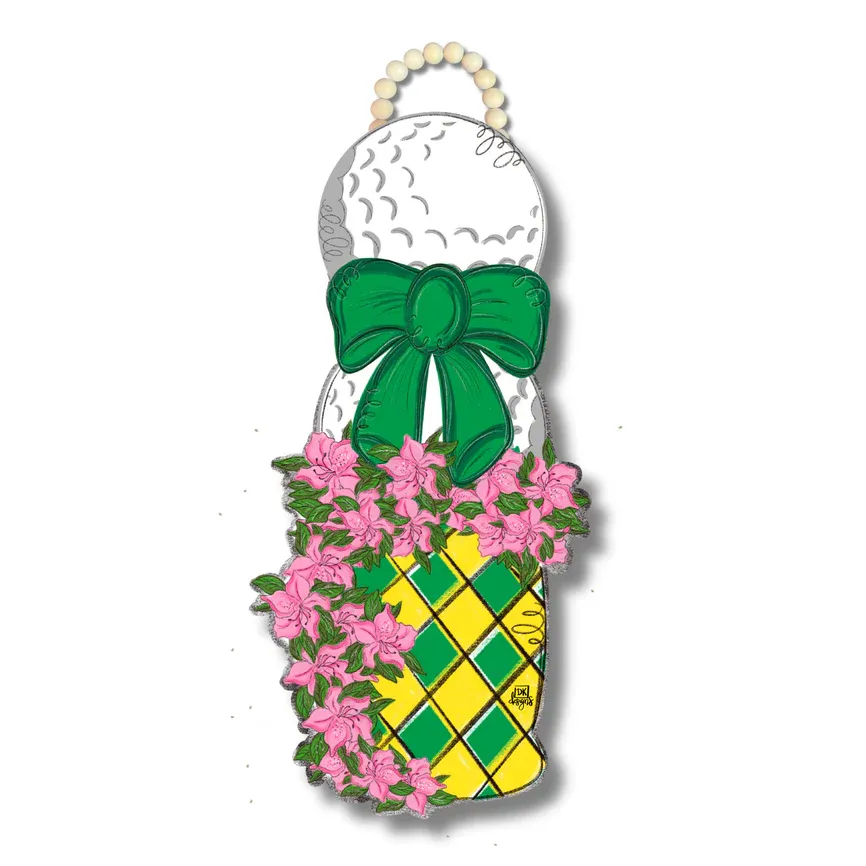 Azalea Golf Topiary Door Hanger
