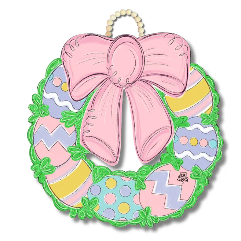 Easter Egg Wreath Door Hanger
