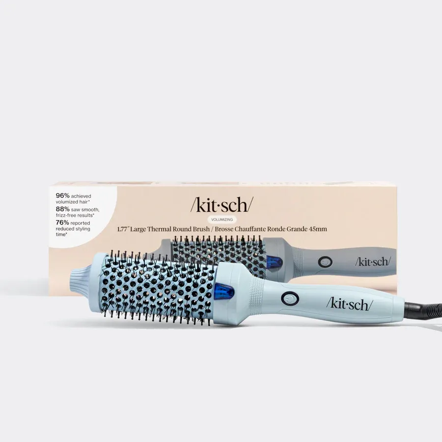 Large Thermal Round Brush-Haze Blue